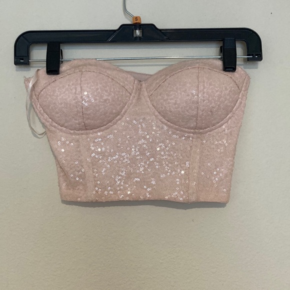Tops | Light Pink Corset Top | Poshmark